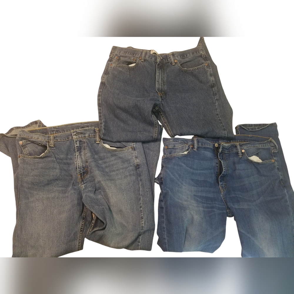 Levi Jeans Lot 3 Pairs Of Jeans 505/511/527 Red  R Waist 36/38/40 Inseam 30/34